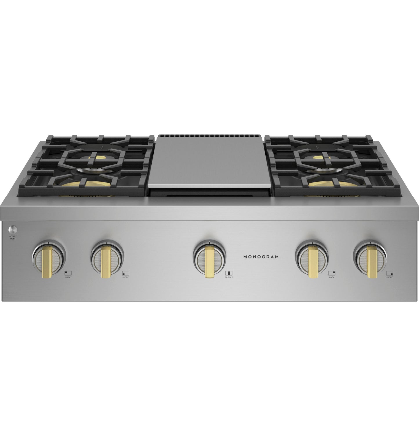 Monogram ZGU364NDTSS Monogram 36" Professional Gas Rangetop With 4 Burners And Griddle (Natural Gas)