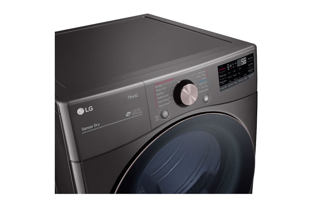 Lg DLGX4001B 7.4 Cu. Ft. Ultra Large Capacity Smart Wi-Fi Enabled Front Load Gas Dryer With Turbosteam&#8482; And Built-In Intelligence