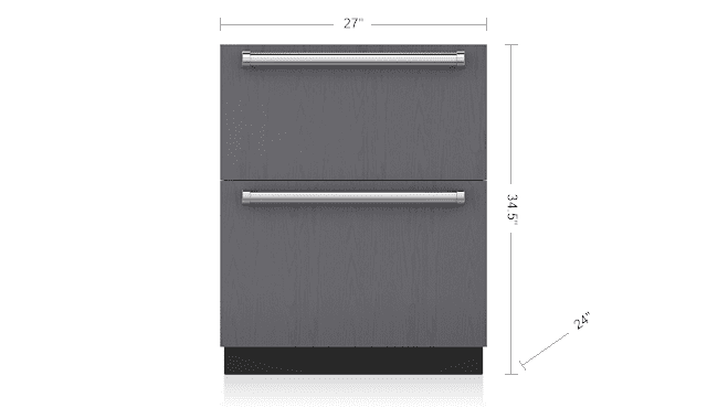 Sub-Zero ID27R 27" Designer Refrigerator Drawers - Panel Ready