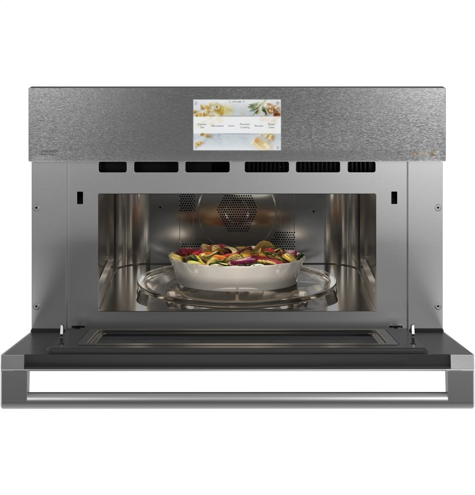 Cafe CSB913M2NS5 Café 30" Smart Five In One Oven With 120V Advantium® Technology In Platinum Glass