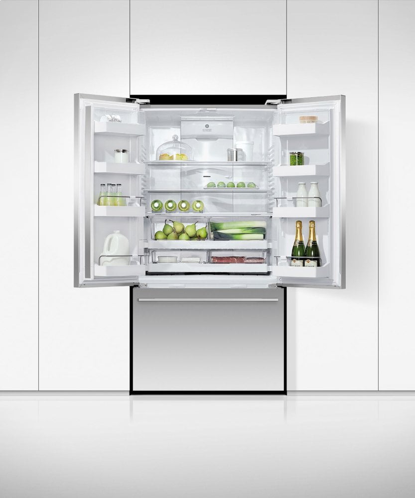 Fisher & Paykel RF201ADUSX5N Freestanding French Door Refrigerator Freezer, 36", 20.1 Cu Ft, Ice & Water