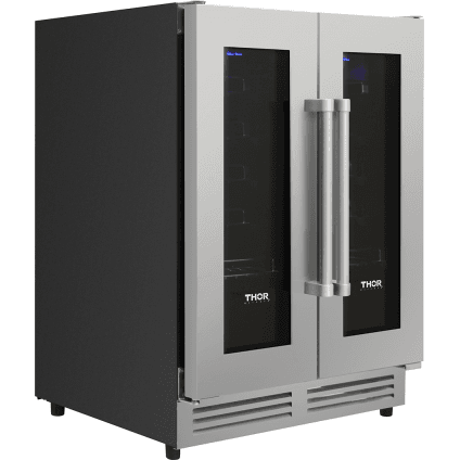 Thor Kitchen TWC2402 42 Bottle Dual Zone French Door Built-In Wine Cooler