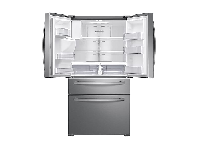 Samsung RF24R7201SR 23 Cu. Ft. Counter Depth 4-Door French Door Refrigerator With Flexzone&#8482; Drawer In Stainless Steel