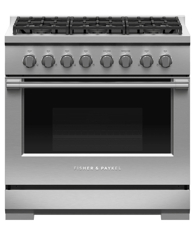 Fisher & Paykel RGV3366L Gas Range, 36", 6 Burners, Lpg