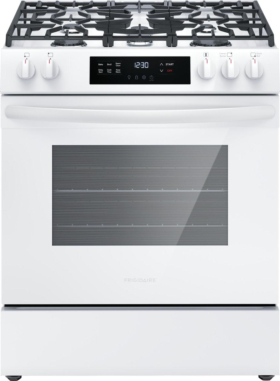 Frigidaire FCFG3062AW Frigidaire 30" Front Control Gas Range With Quick Boil