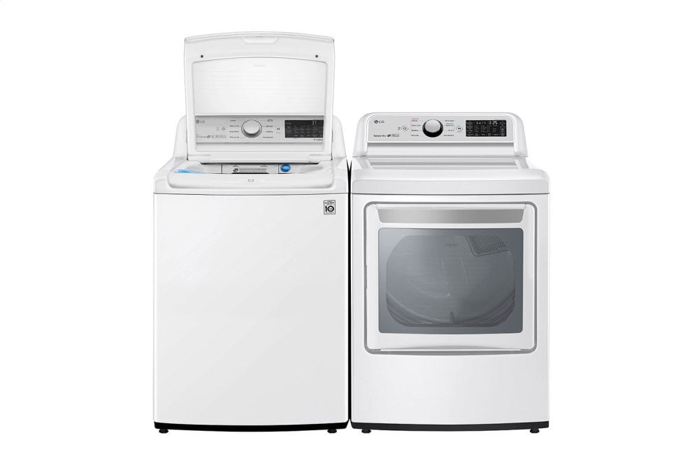 Lg WT7305CW 4.8 Cu. Ft. Mega Capacity Smart Wi-Fi Enabled Top Load Washer With Agitator And Turbowash3D&#8482; Technology