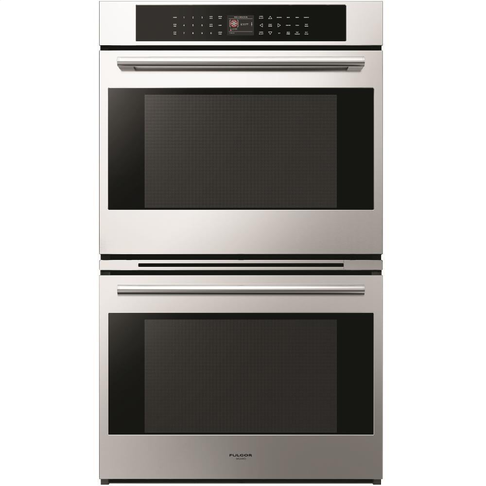 Fulgor Milano F7DP30B1 30'' Self Cleaning Double Wall Oven - Stainless Steel - Black