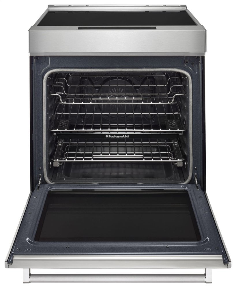 Kitchenaid KSIB900ESS 30-Inch 4-Element Induction Slide-In Convection Range With Baking Drawer - Stainless Steel