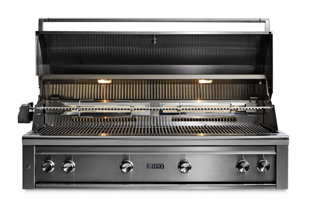 Lynx L54TRFLP 54" Lynx Professional Freestanding Grill With 1 Trident And 3 Ceramic Burners And Rotisserie, Lp