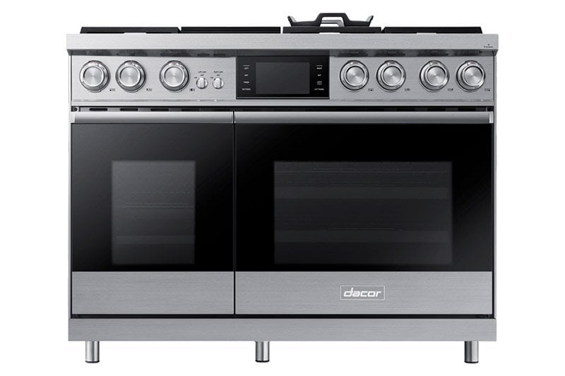 Dacor DOP48M96DPS 48" Pro Dual-Fuel Steam Range, Silver Stainless Steel, Liquid Propane