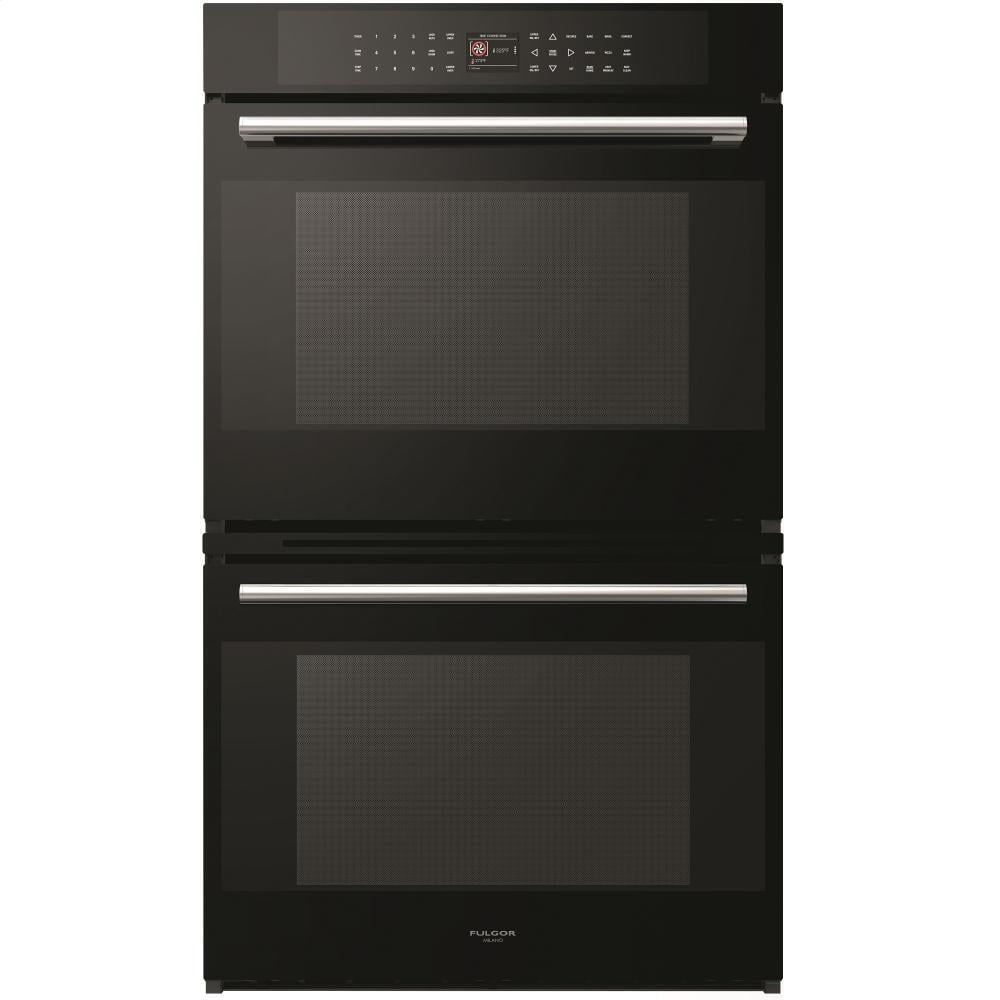 Fulgor Milano F7DP30B1 30'' Self Cleaning Double Wall Oven - Stainless Steel - Black