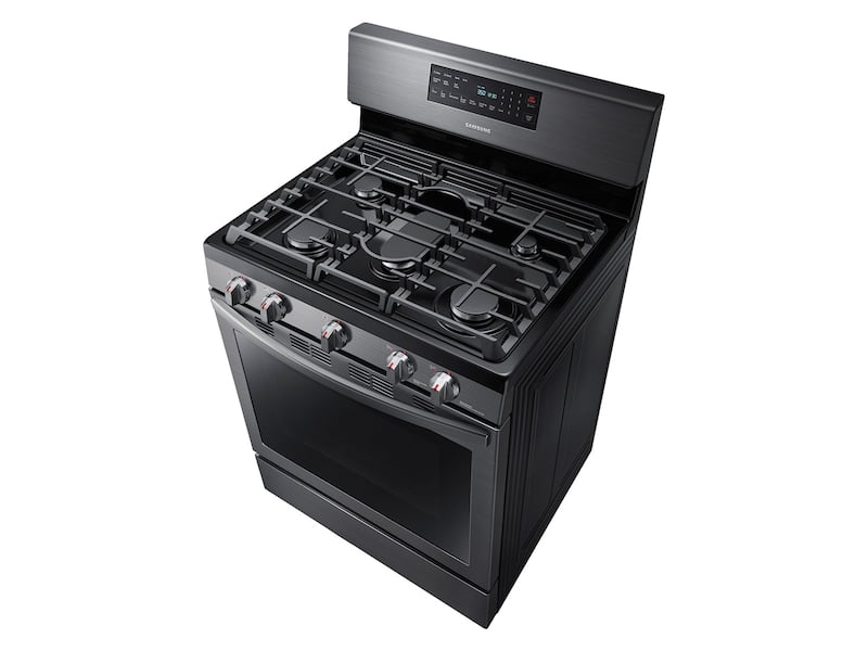 Samsung NX58T7511SG 5.8 Cu. Ft. Freestanding Gas Range With Air Fry And Convection In Black Stainless Steel