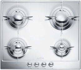 Smeg PU64ES 24" "Renzo Piano Design" Gas Cooktop Full Stainless Steel Body