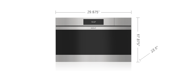 Wolf CSOP3050CMS 30" M Series Contemporary Stainless Steel Handleless Convection Steam Oven - Plumbed