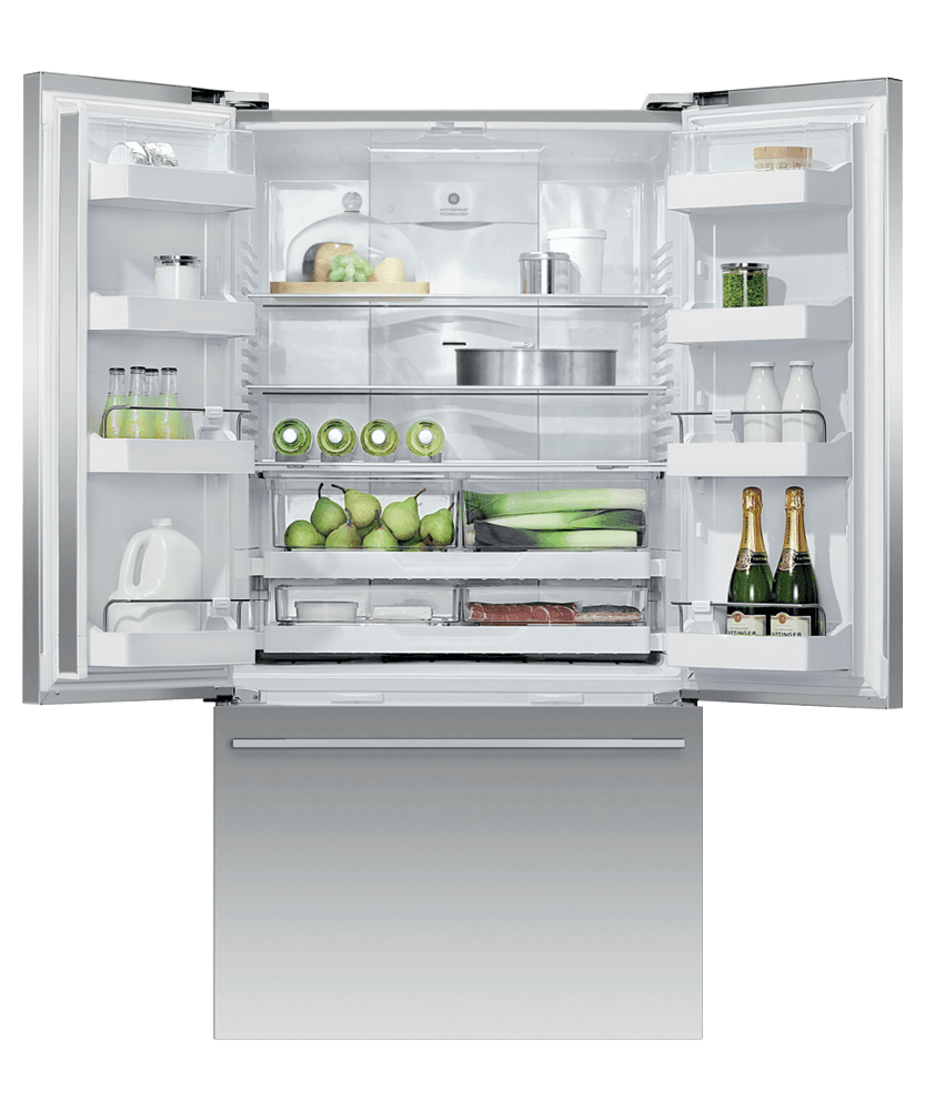 Fisher & Paykel RF201ADJSX5 Freestanding French Door Refrigerator Freezer, 36", 20.1 Cu Ft, Ice