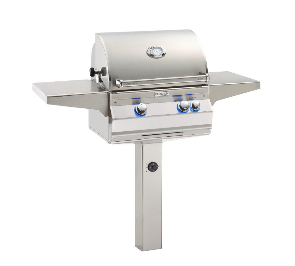 Fire Magic A430S8EANG6 Aurora A430S 24" In-Ground Post Mount Grill