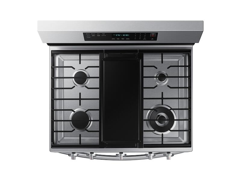 Samsung NX60A6711SS 6.0 Cu. Ft. Smart Freestanding Gas Range With No-Preheat Air Fry, Convection+ & Stainless Cooktop In Stainless Steel