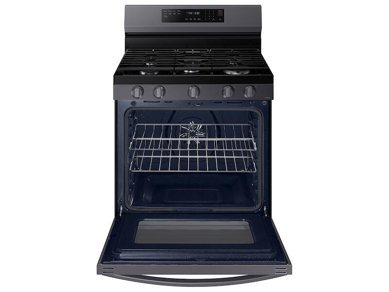 Samsung NX60A6711SG 6.0 Cu. Ft. Smart Freestanding Gas Range With No-Preheat Air Fry And Convection+ In Black Stainless Steel