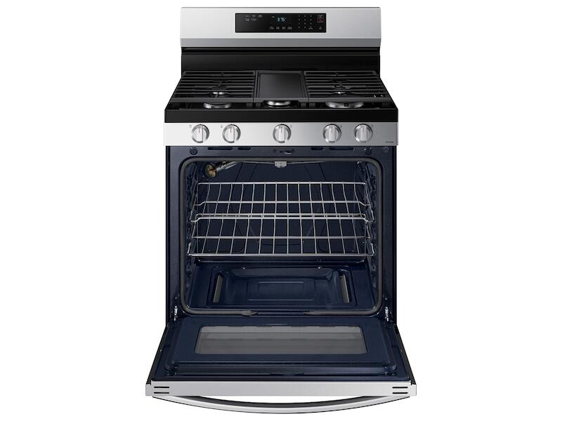 Samsung NX60A6311SS 6.0 Cu. Ft. Smart Freestanding Gas Range With 18K Btu Dual Power Burner & Self Clean In Stainless Steel