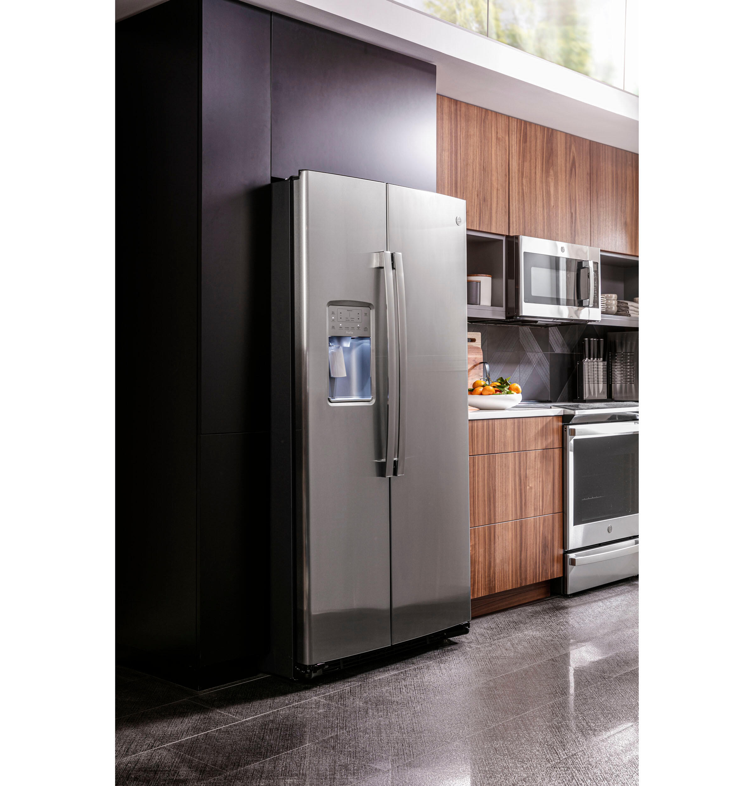 Ge Appliances PSE25KYHFS Side By Side Freestanding Refrigerator 