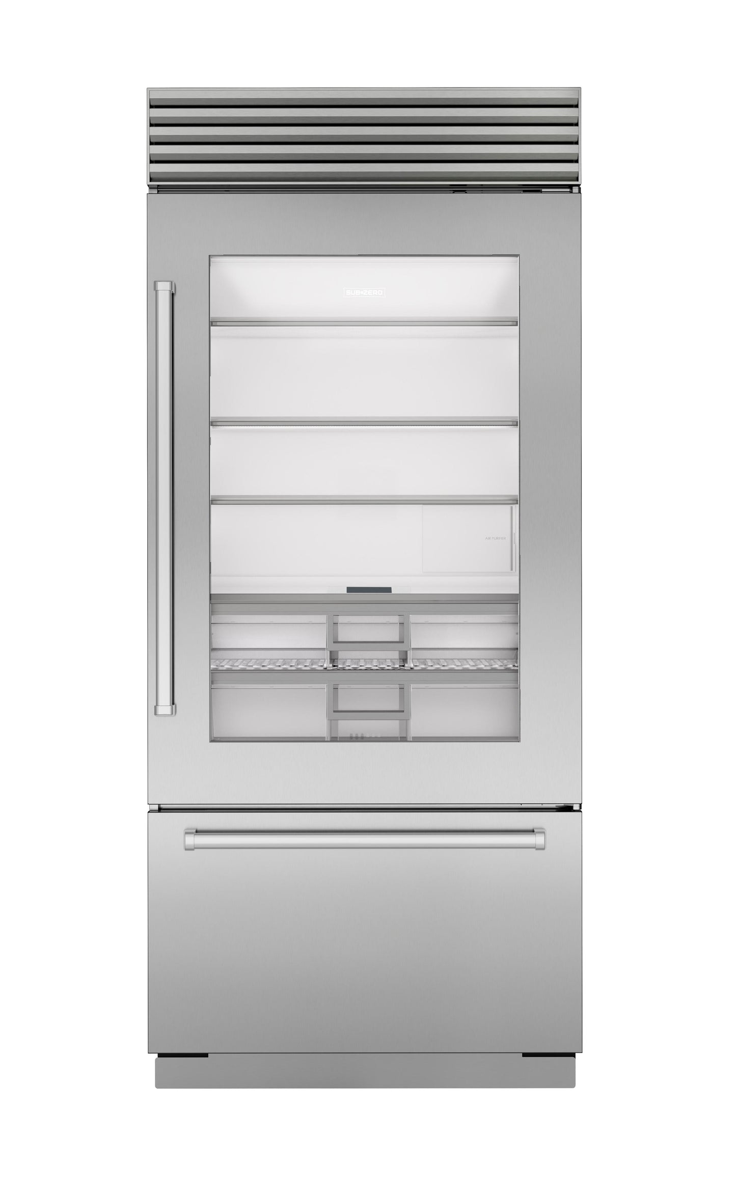 Sub-Zero CL3650UASPL 36" Classic Over-And-Under Refrigerator/Freezer With Glass Door