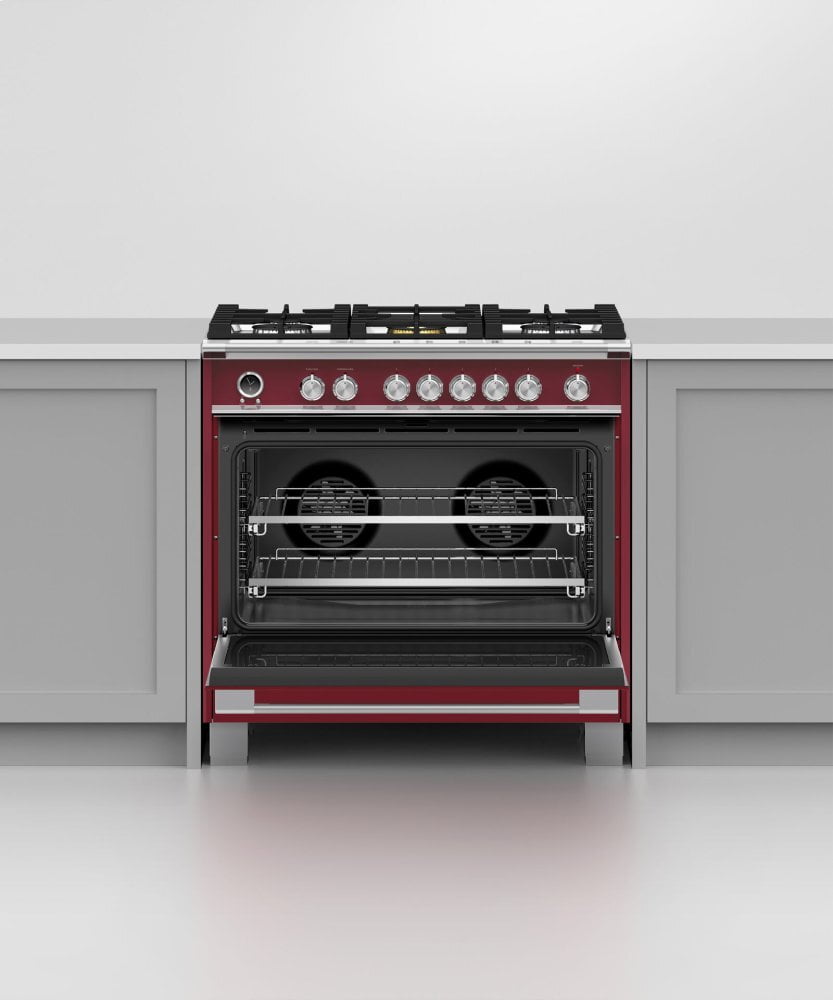 Fisher & Paykel OR36SCG6R1 Dual Fuel Range, 36", 5 Burners, Self-Cleaning