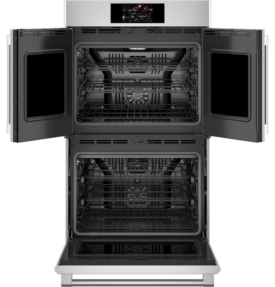 Monogram ZTDX1FPSNSS Monogram 30" Smart French-Door Electric Convection Double Wall Oven Statement Collection