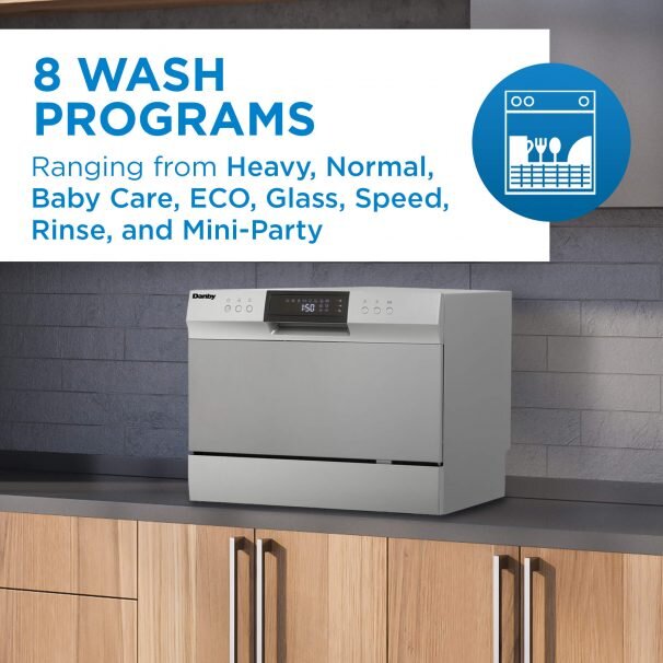 Danby DDW631SDB Danby 6 Place Setting Countertop Dishwasher