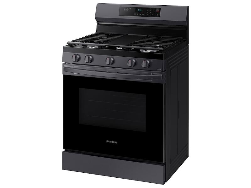 Samsung NX60A6311SG 6.0 Cu. Ft. Smart Freestanding Gas Range With 18K Btu Dual Power Burner & Self Clean In Black Stainless Steel