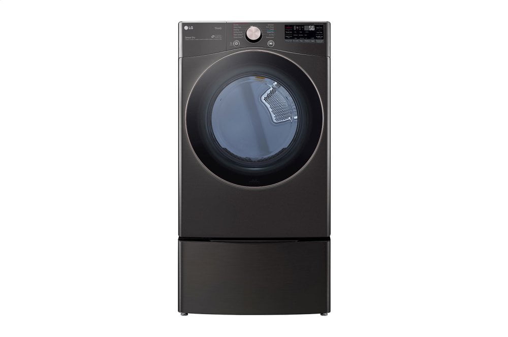 Lg DLGX4001B 7.4 Cu. Ft. Ultra Large Capacity Smart Wi-Fi Enabled Front Load Gas Dryer With Turbosteam&#8482; And Built-In Intelligence