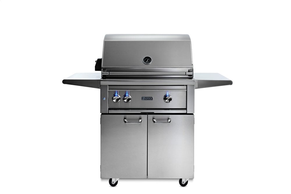 Lynx L30TRFLP 30" Lynx Professional Freestanding Grill With 1 Trident And 1 Ceramic Burner And Rotisserie, Lp