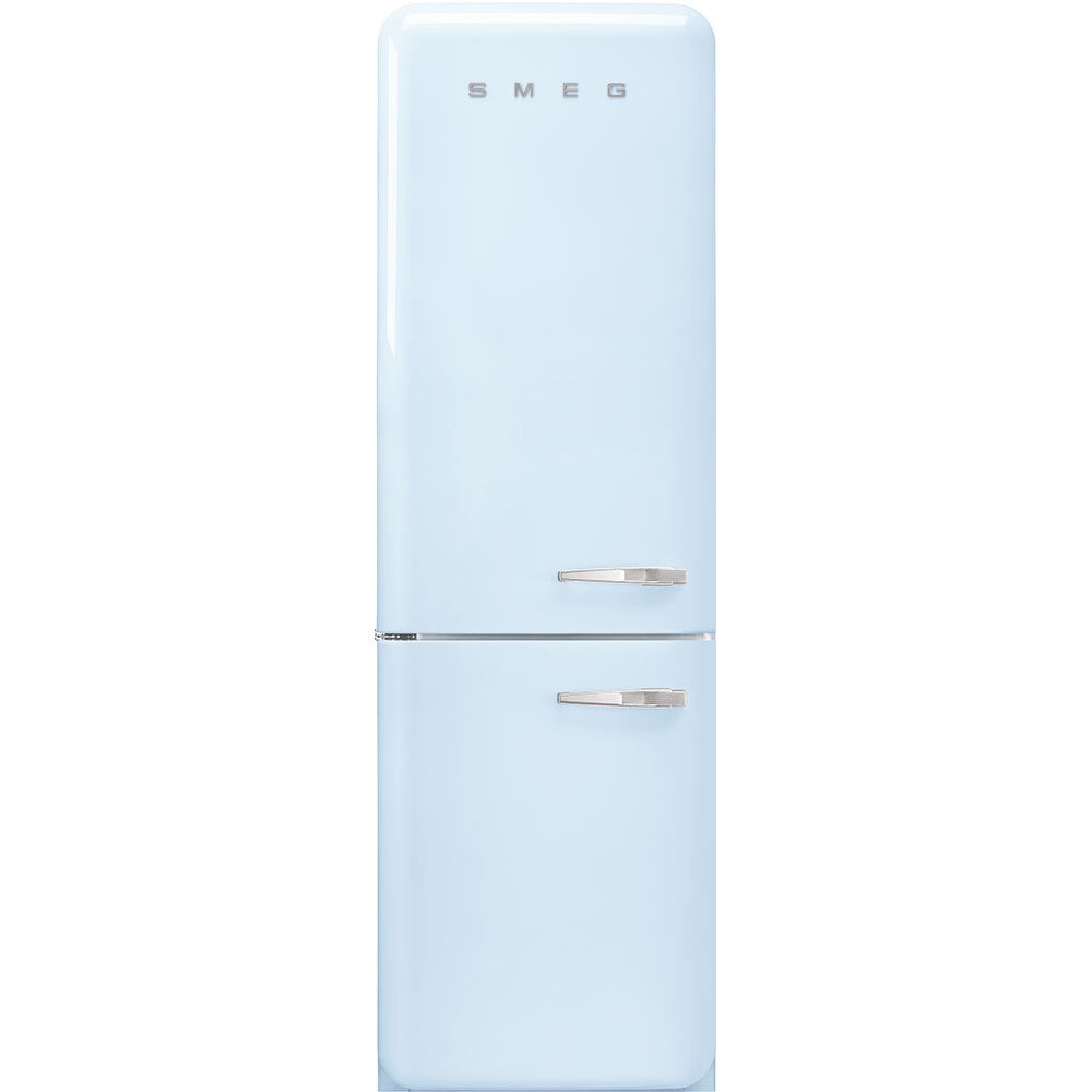 Smeg FAB32ULPB3 '50S Style No Frost' Fridge-Freezer, Pastel Blue, Left Hand Hinge, 60 Cm (Approx 24")