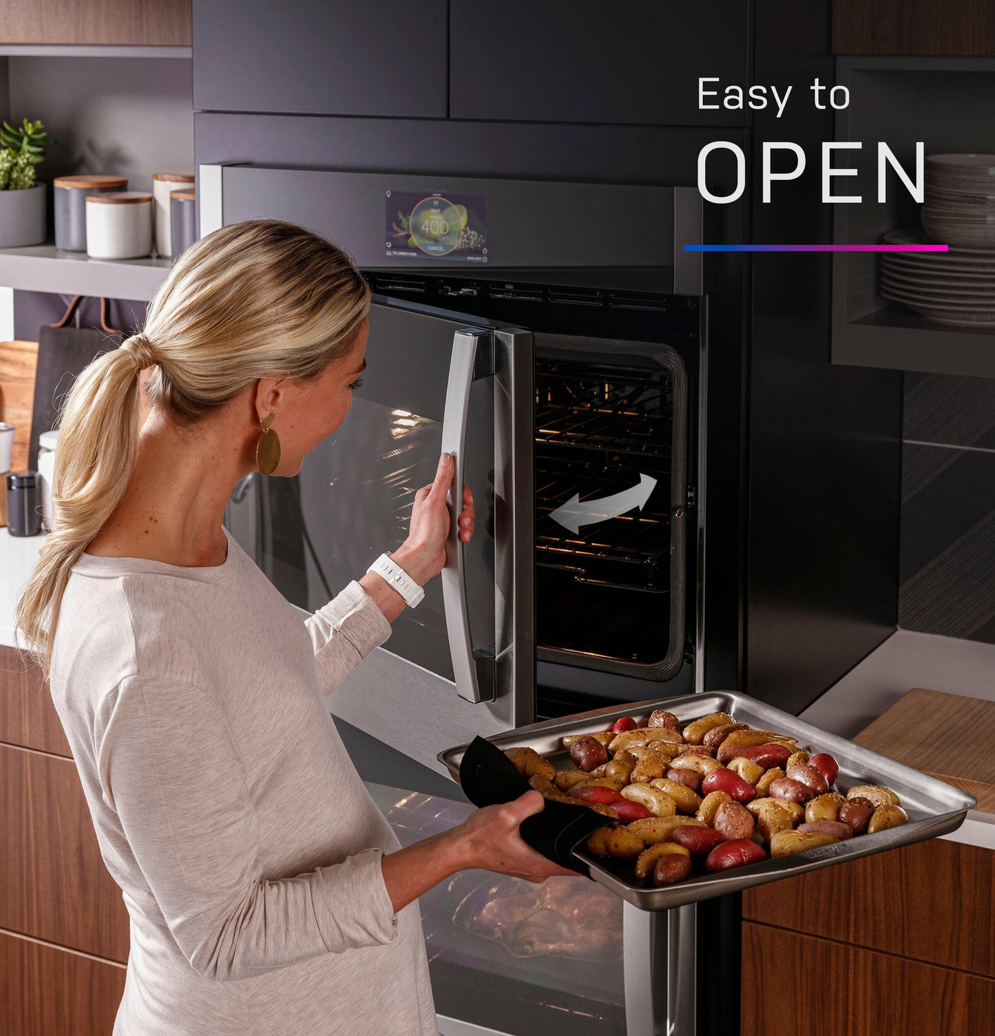 Ge Appliances PTD700RSNSS Ge Profile&#8482; 30" Smart Built-In Convection Double Wall Oven With Right-Hand Side-Swing Doors