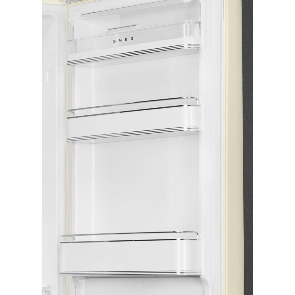 Smeg FAB32URCR3 '50S Style No Frost' Fridge-Freezer, Cream, Right Hand Hinge, 60 Cm (Approx 24")