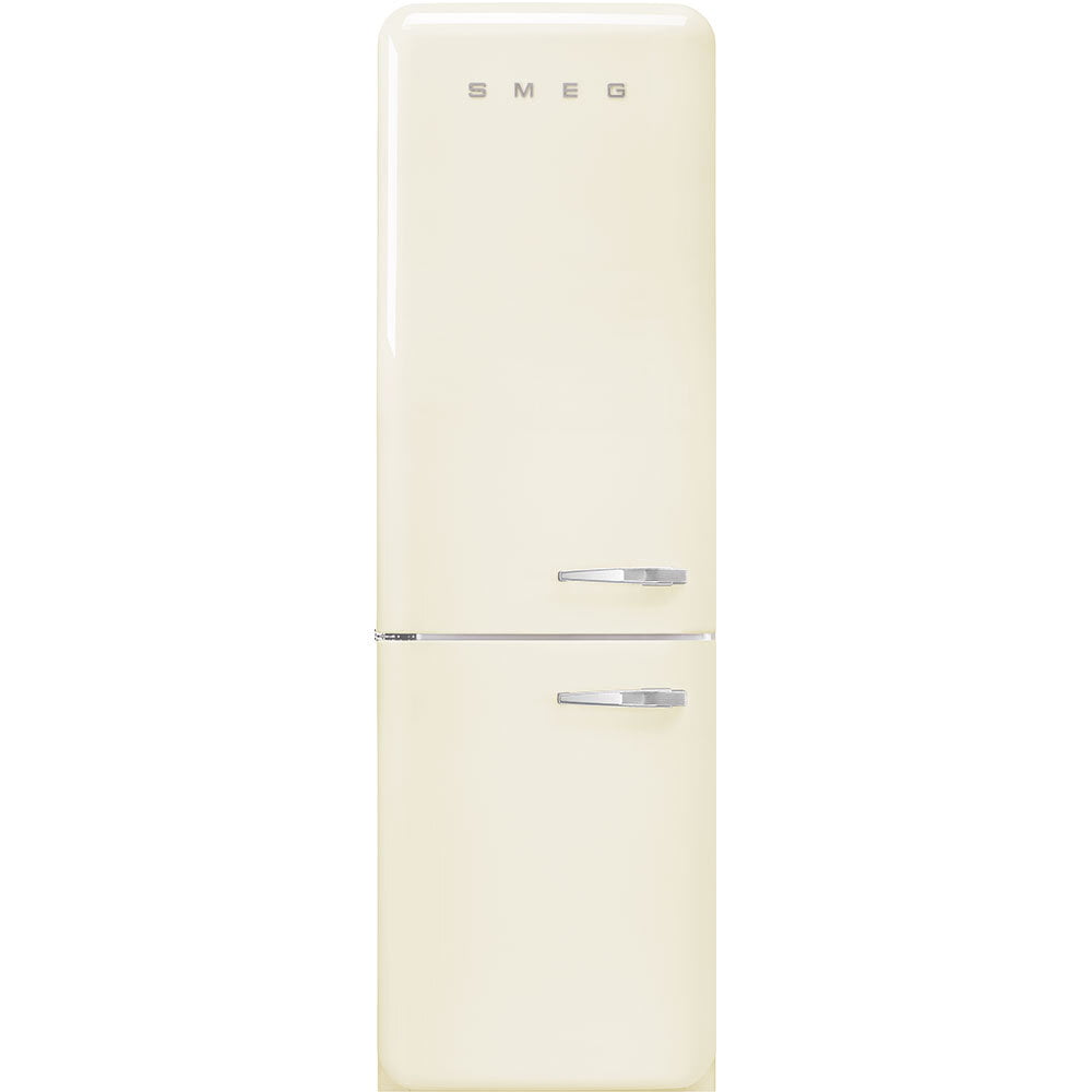 Smeg FAB32ULCR3 '50S Style No Frost' Fridge-Freezer, Cream, Left Hand Hinge, 60 Cm (Approx 24")