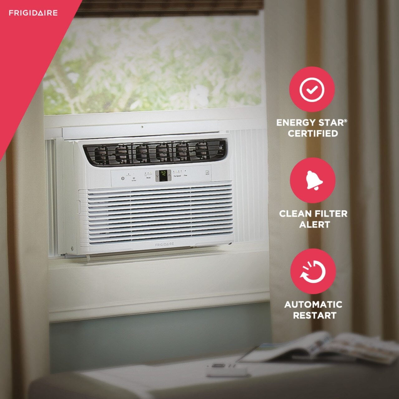 Frigidaire FHWW063WBE Frigidaire 6,000 Btu Connected Window-Mounted Room Air Conditioner