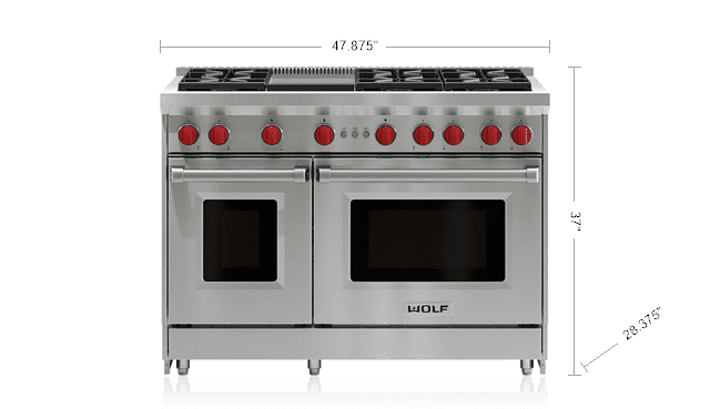 Wolf GR486GLP 48" Gas Range - 6 Burners And Infrared Griddle