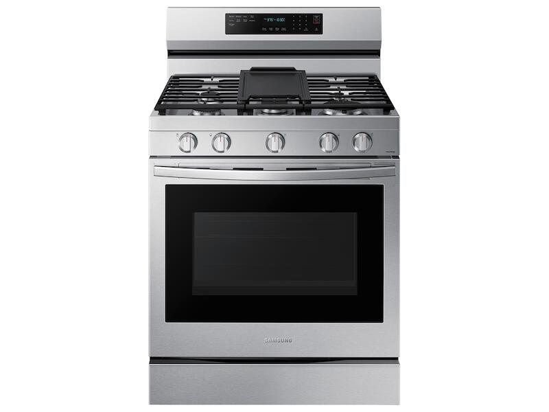 Samsung NX60A6711SS 6.0 Cu. Ft. Smart Freestanding Gas Range With No-Preheat Air Fry, Convection+ & Stainless Cooktop In Stainless Steel