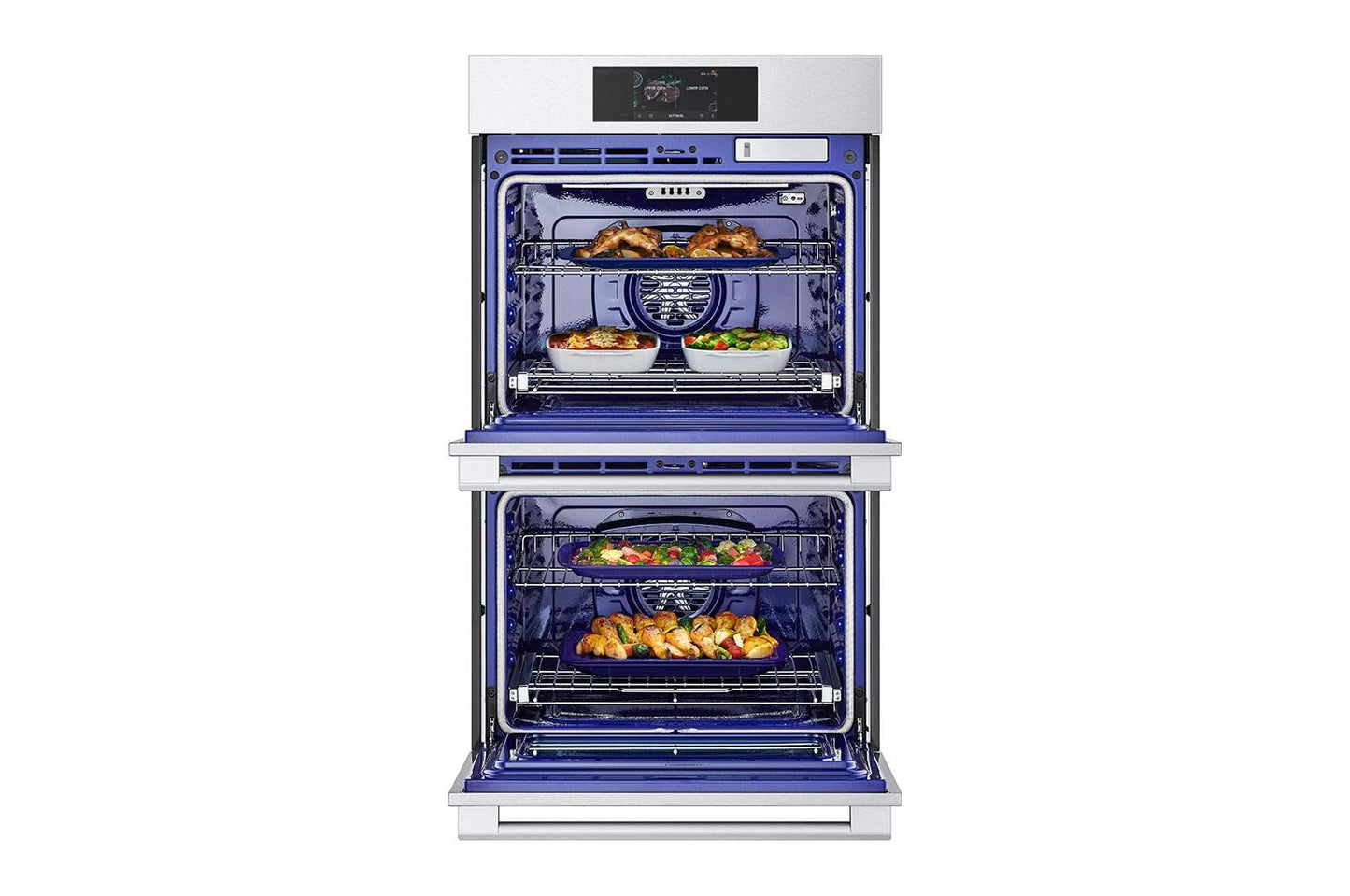 Lg WDES9428F Lg Studio 9.4 Cu. Ft. Smart Instaview® Electric Double Built-In Wall Oven With Air Fry & Steam Sous Vide