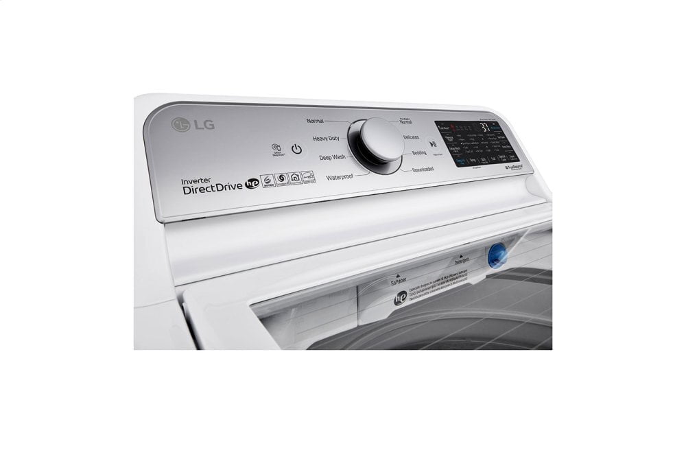 Lg WT7305CW 4.8 Cu. Ft. Mega Capacity Smart Wi-Fi Enabled Top Load Washer With Agitator And Turbowash3D&#8482; Technology