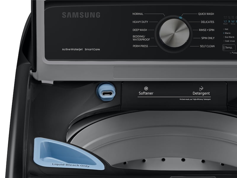 Samsung WA45T3400AV 4.5 Cu. Ft. Capacity Top Load Washer With Active Waterjet In Black Stainless Steel