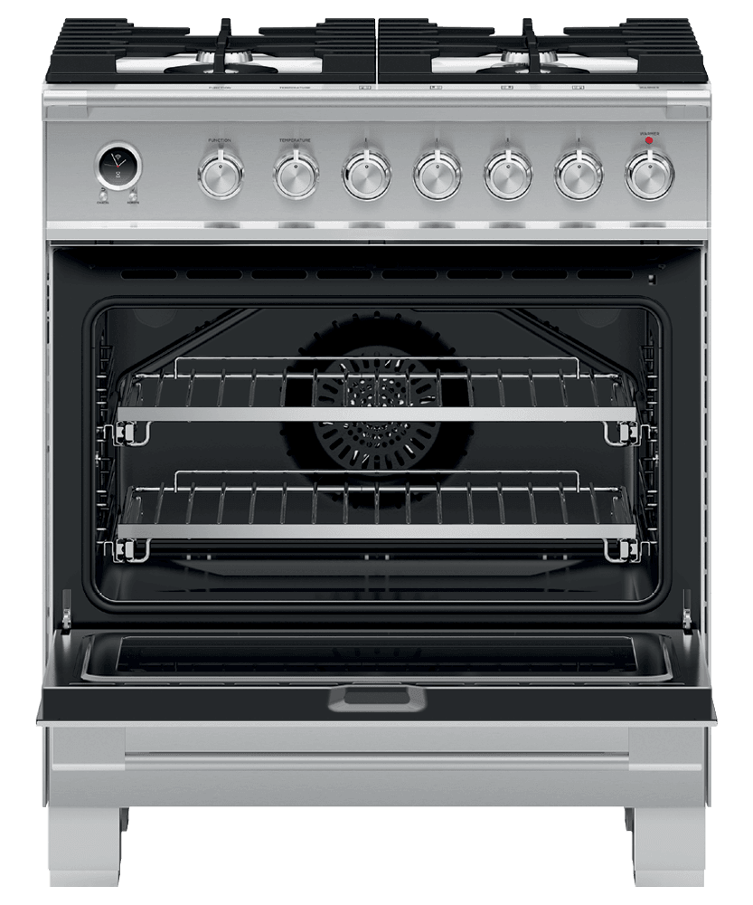 Fisher & Paykel OR30SCG6X1 Dual Fuel Range, 30", 4 Burners, Self-Cleaning