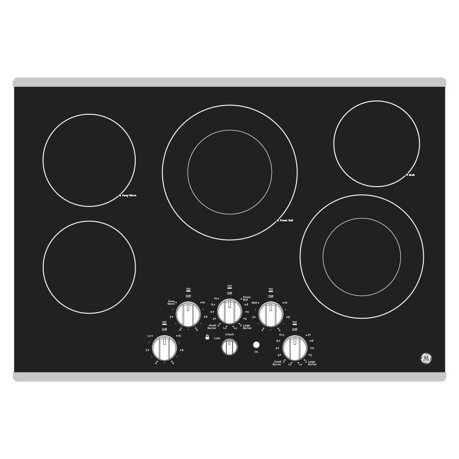 Ge Appliances JEP5030STSS Ge® 30" Built-In Knob Control Electric Cooktop