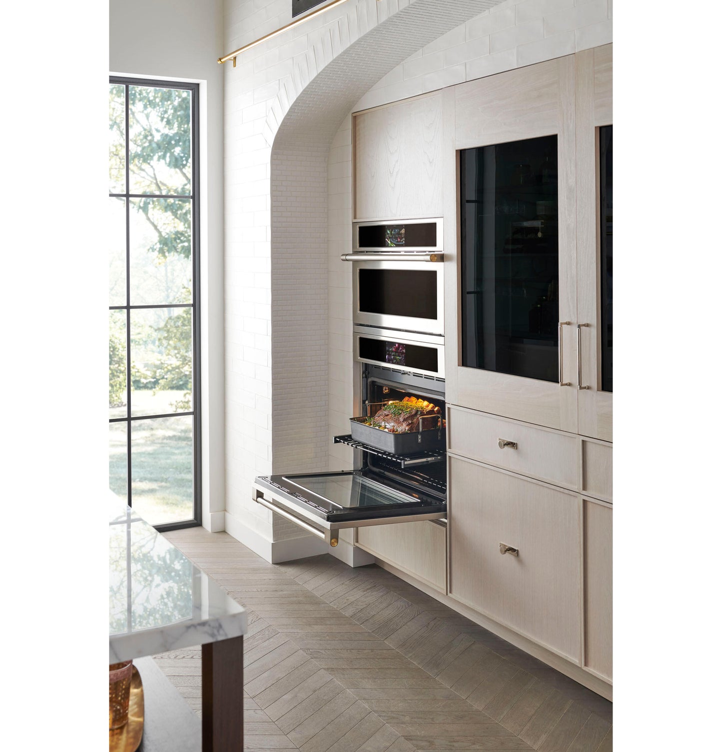 Monogram ZIK303NPPII Monogram 30" Integrated Glass-Door Refrigerator For Single Or Dual Installation