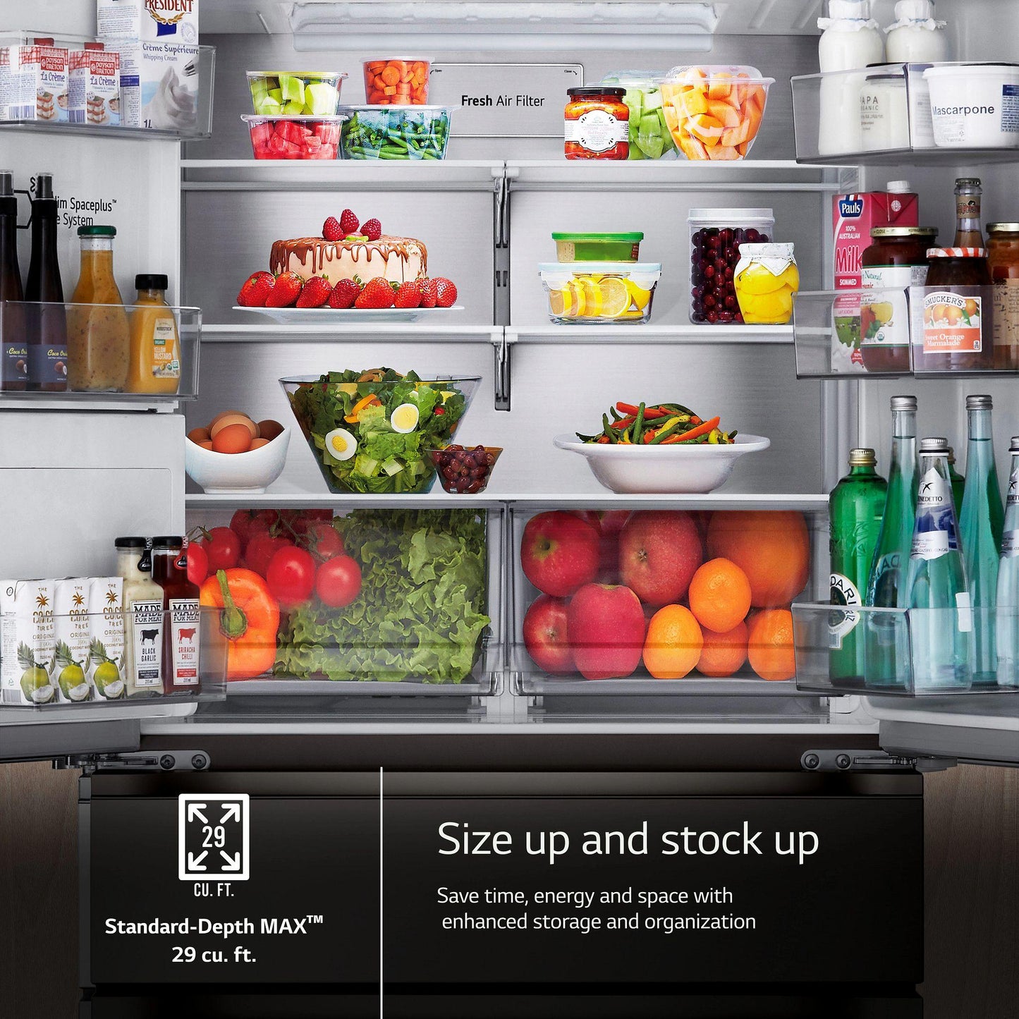 Lg LF29H8330D 29 Cu. Ft. Smart Standard-Depth Max&#8482; 4-Door French Door Refrigerator With Full-Convert Drawer&#8482;