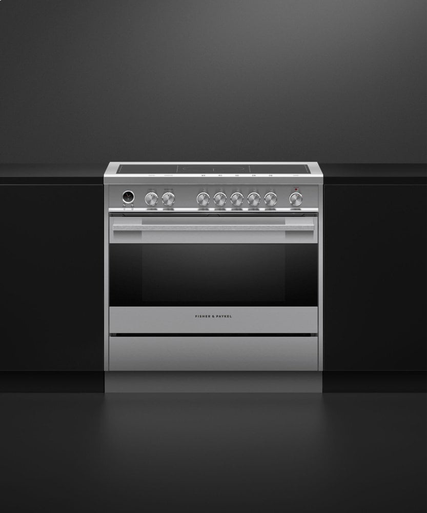 Fisher & Paykel OR36SDI6X1 Induction Range, 36", 5 Zones With Smartzone, Self-Cleaning