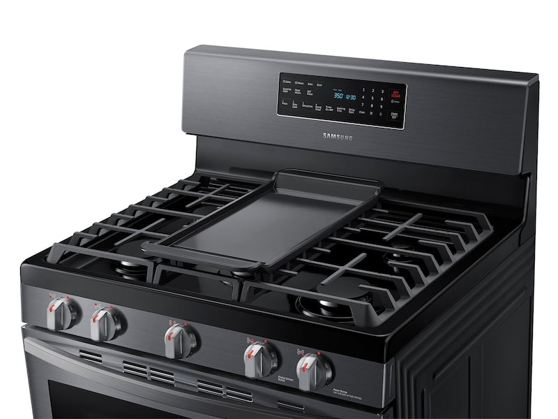 Samsung NX58T7511SG 5.8 Cu. Ft. Freestanding Gas Range With Air Fry And Convection In Black Stainless Steel