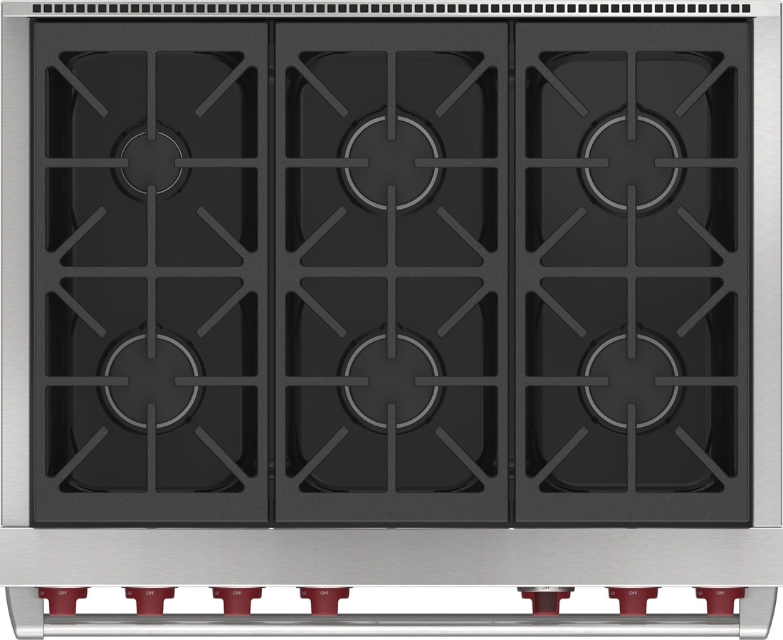 Wolf DF36650SP 36" Dual Fuel Range - 6 Burners