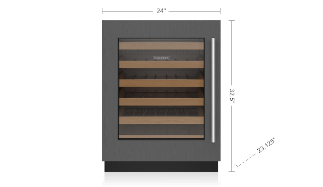 Sub-Zero DEU2450WADAL 24" Designer Undercounter Ada Height Wine Storage - Panel Ready