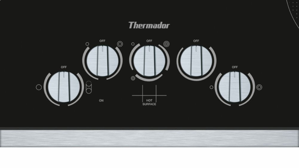 Thermador CEM366TB 36-Inch Masterpiece® Knob Control Electric Cooktop, Black, Framed